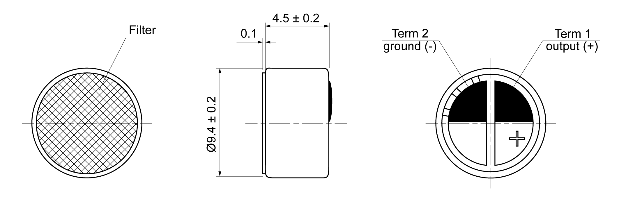 CMO9445-4510-432S-1033 Mechanical Drawing